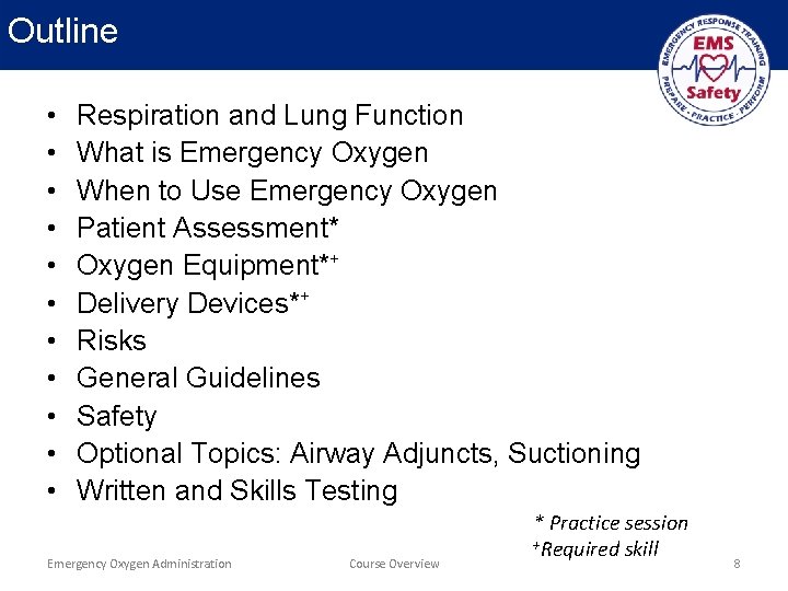 Outline • • • Respiration and Lung Function What is Emergency Oxygen When to