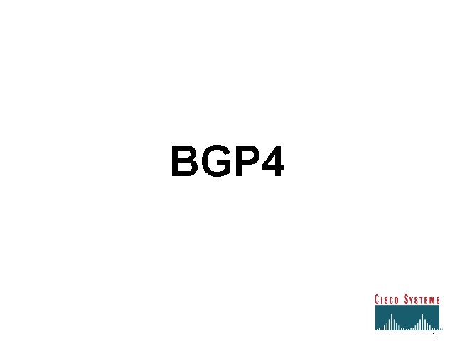 BGP 4 1 