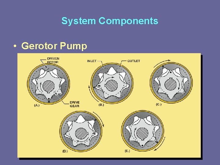 System Components • Gerotor Pump 