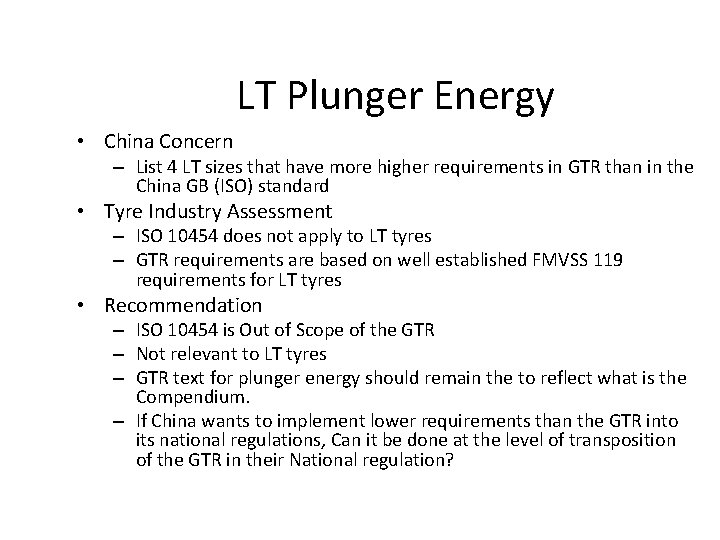 LT Plunger Energy • China Concern – List 4 LT sizes that have more