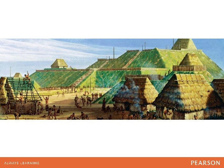 Painting of Cahokia Mounds, Collinsville, Illinois by Michael Hampshire. 