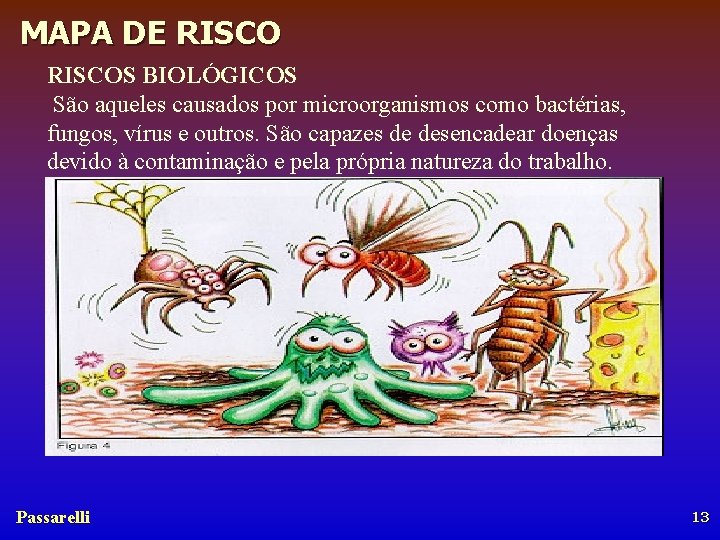 MAPA DE RISCOS BIOLÓGICOS São aqueles causados por microorganismos como bactérias, fungos, vírus e