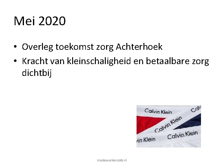 Mei 2020 • Overleg toekomst zorg Achterhoek • Kracht van kleinschaligheid en betaalbare zorg Mei 2020 • Overleg toekomst zorg Achterhoek • Kracht van kleinschaligheid en betaalbare zorg