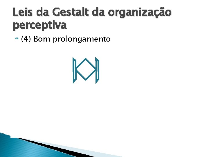 Leis da Gestalt da organização perceptiva (4) Bom prolongamento 