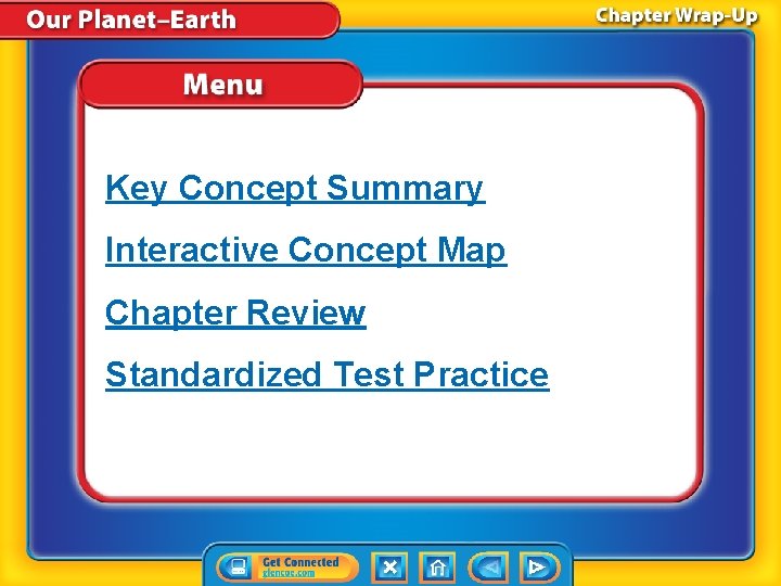 Key Concept Summary Interactive Concept Map Chapter Review Standardized Test Practice 