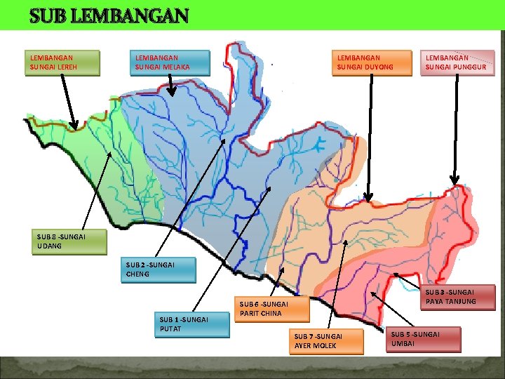 SUB LEMBANGAN SUNGAI LEREH LEMBANGAN SUNGAI MELAKA LEMBANGAN SUNGAI DUYONG LEMBANGAN SUNGAI PUNGGUR SUB