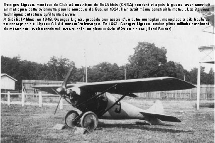 Georges Ligreau, moniteur du Club aéronautique de Bel-Abbès (CABA) pendant et après la guerre,