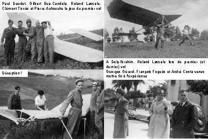 Paul Daudet, Gilbert Eva-Candela, Roland Lassale, Clément Torrès et Pierre Achouche le jour du