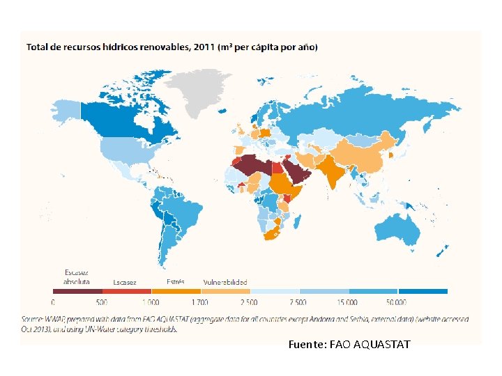 Fuente: FAO AQUASTAT 