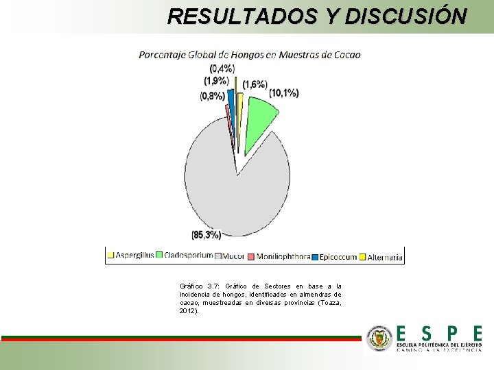 RESULTADOS Y DISCUSIÓN Gráfico 3. 7: Gráfico de Sectores en base a la incidencia