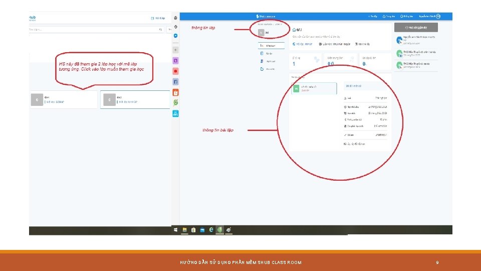 HƯỚNG DẪN SỬ DỤNG PHẦN MỀM SHUB CLASS ROOM 9 