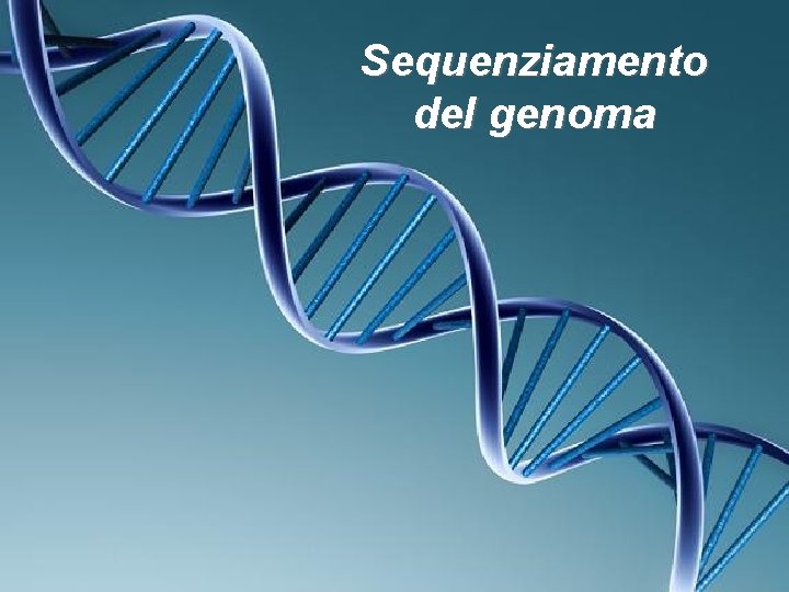 Sequenziamento DNA del genoma 