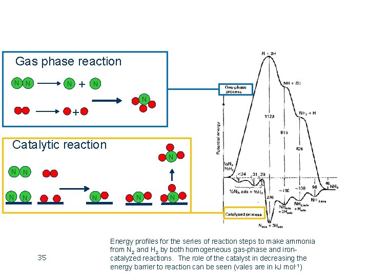 Gas phase reaction N N N + Catalytic reaction N N N 35 N