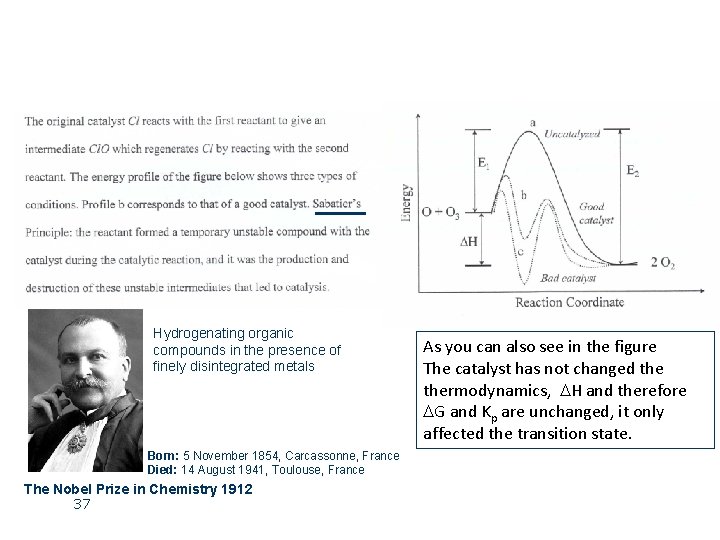 Hydrogenating organic compounds in the presence of finely disintegrated metals Born: 5 November 1854,