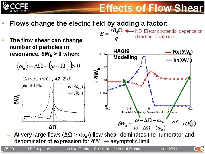 11 Effects of Flow Shear • Flows change the electric field by adding a