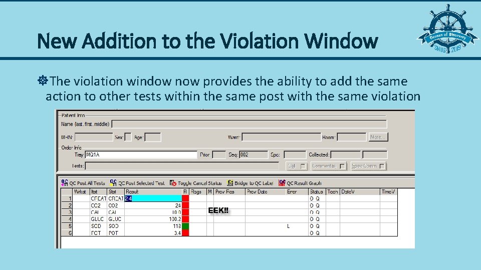 New Addition to the Violation Window ]The violation window now provides the ability to