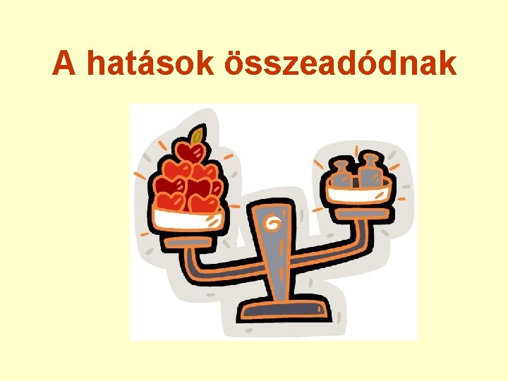 A hatások összeadódnak 