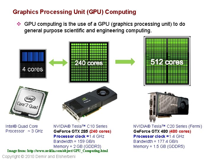Graphics Processing Unit (GPU) Computing v GPU computing is the use of a GPU