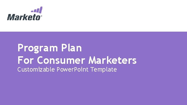 Program Plan For Consumer Marketers Customizable Power. Point Template 