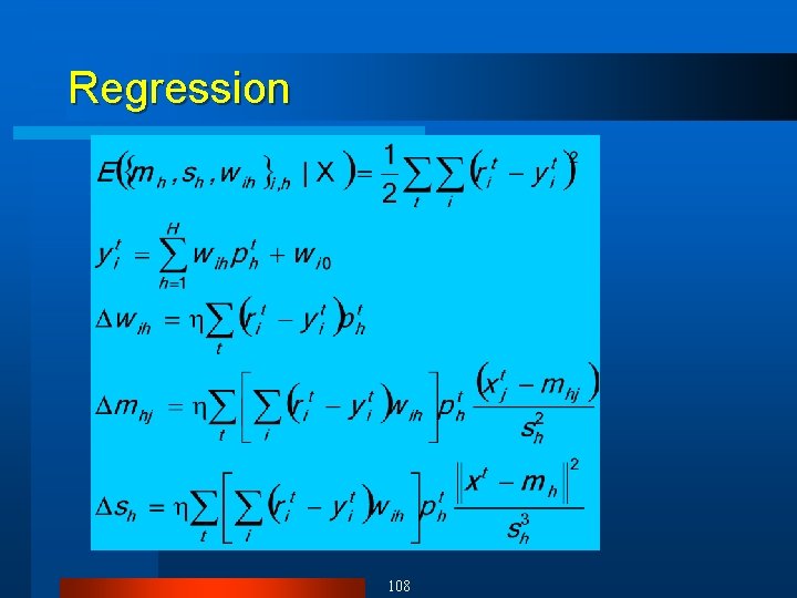 Regression 108 