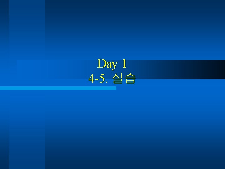 Day 1 4 -5. 실습 