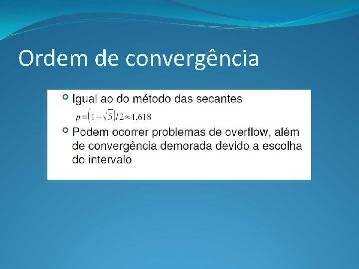 Ordem de convergência 