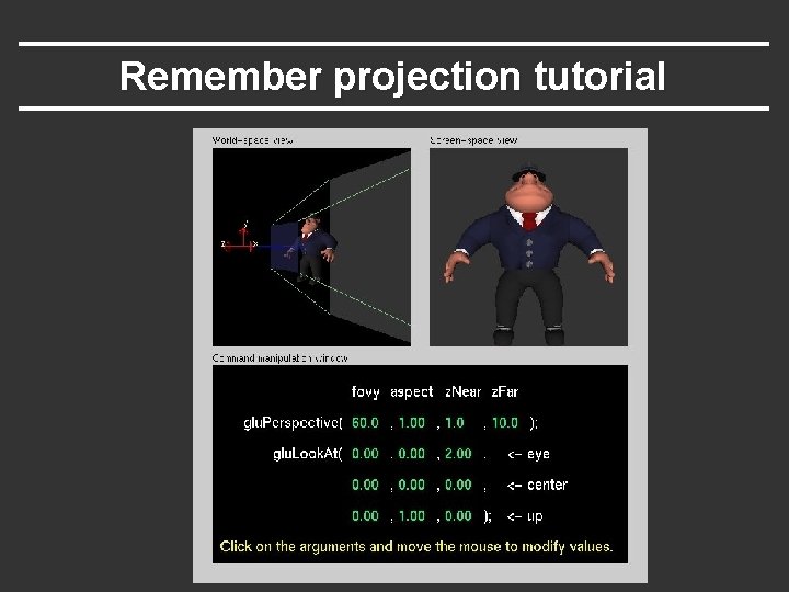 Remember projection tutorial 