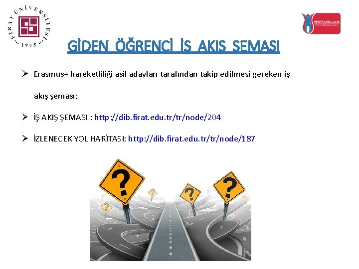 GİDEN ÖĞRENCİ İŞ AKIŞ ŞEMASI Ø Erasmus+ hareketliliği asil adayları tarafından takip edilmesi gereken