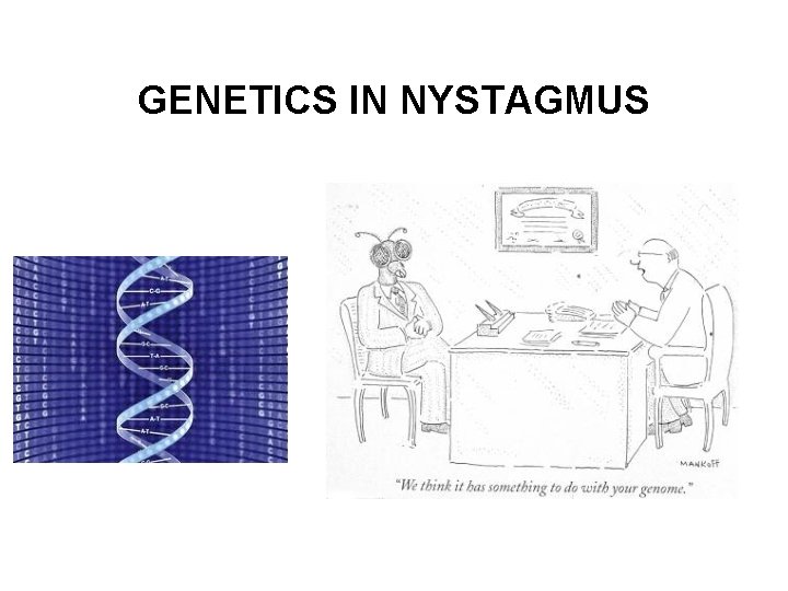 GENETICS IN NYSTAGMUS 