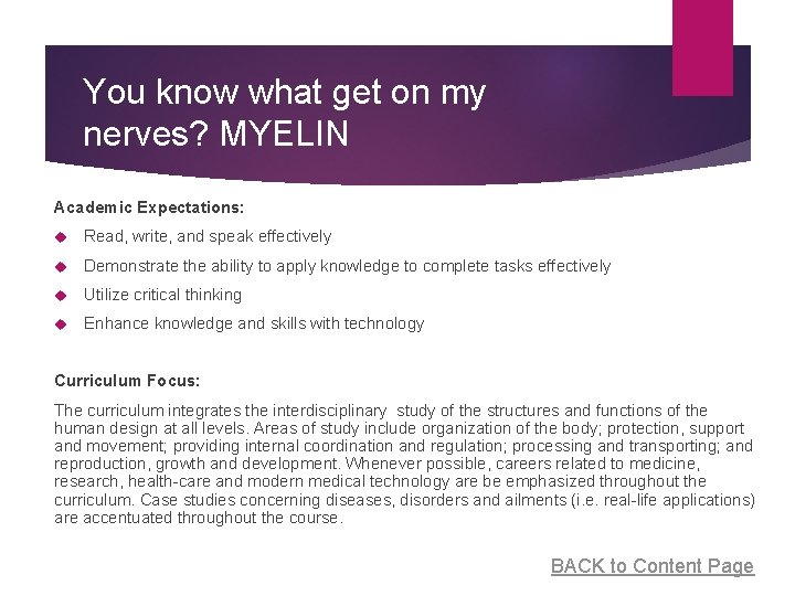 You know what get on my nerves? MYELIN Academic Expectations: Read, write, and speak