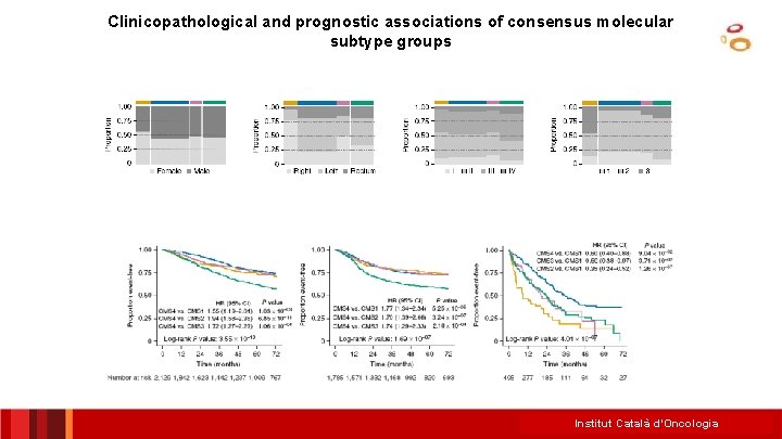 Clinicopathological and prognostic associations of consensus molecular subtype groups Institut Català d’Oncologia 
