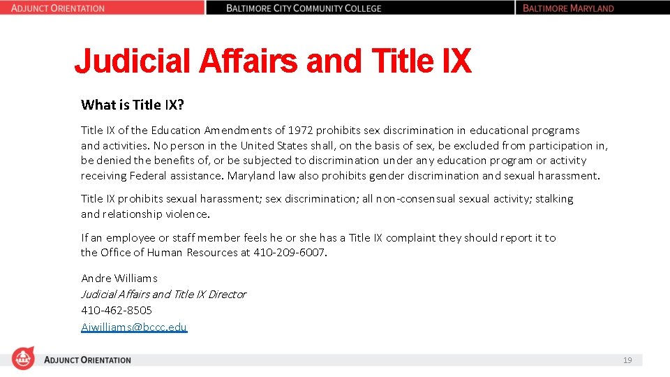 Judicial Affairs and Title IX What is Title IX? Title IX of the Education