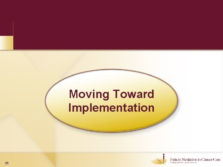 Moving Toward Implementation 35 TM TM 