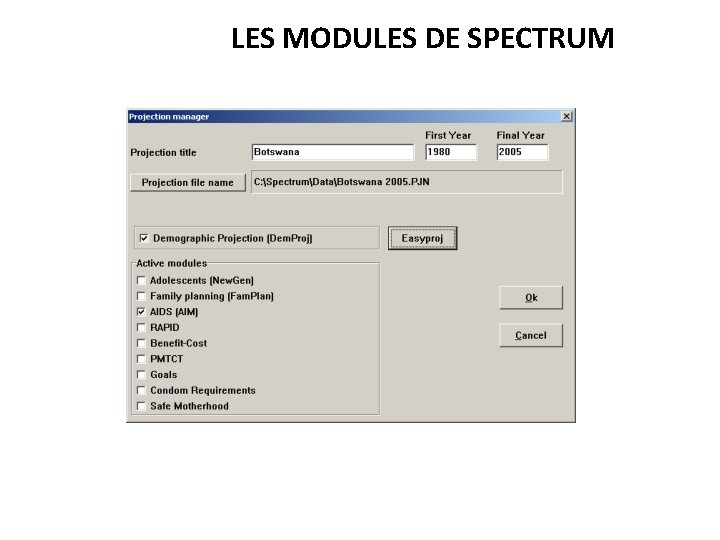 LES MODULES DE SPECTRUM 