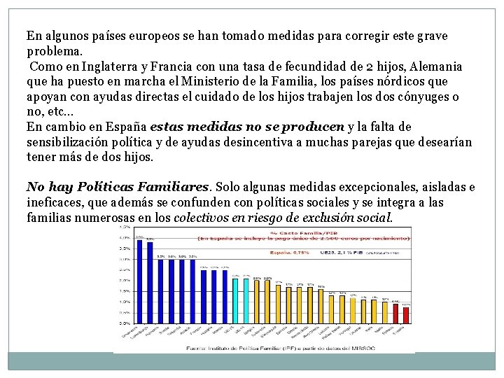 En algunos países europeos se han tomado medidas para corregir este grave problema. Como