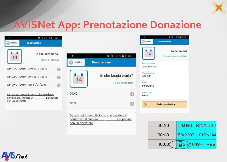 AVISNet App: Prenotazione Donazione 