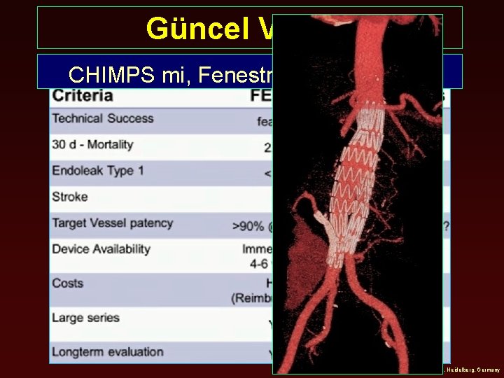 Güncel Veriler CHIMPS mi, Fenestre-Branched mi? *D. Böckler, Heidelberg, Germany 