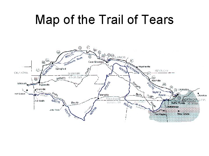 Map of the Trail of Tears 