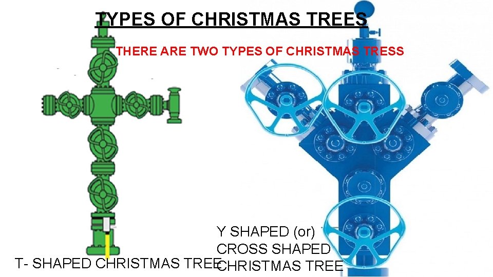 TYPES OF CHRISTMAS TREES THERE ARE TWO TYPES OF CHRISTMAS TRESS Y SHAPED (or)