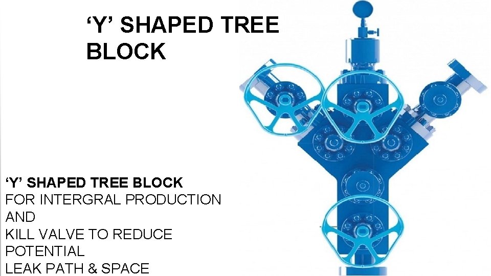 ‘Y’ SHAPED TREE BLOCK FOR INTERGRAL PRODUCTION AND KILL VALVE TO REDUCE POTENTIAL LEAK