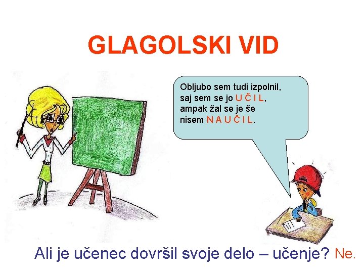 GLAGOLSKI VID Obljubo sem tudi izpolnil, saj sem se jo U Č I L,