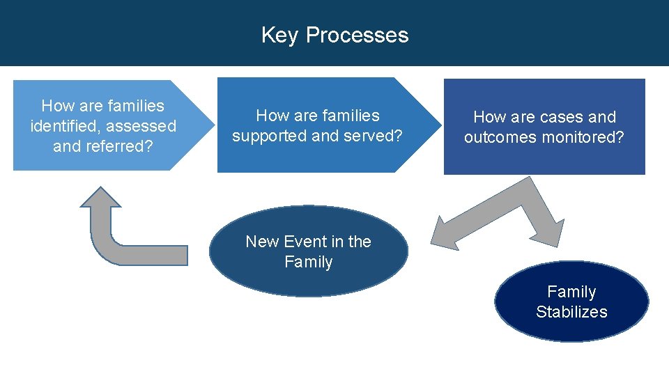 Key Processes How are families identified, assessed and referred? How are families supported and