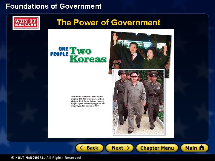 Foundations of Government The Power of Government 