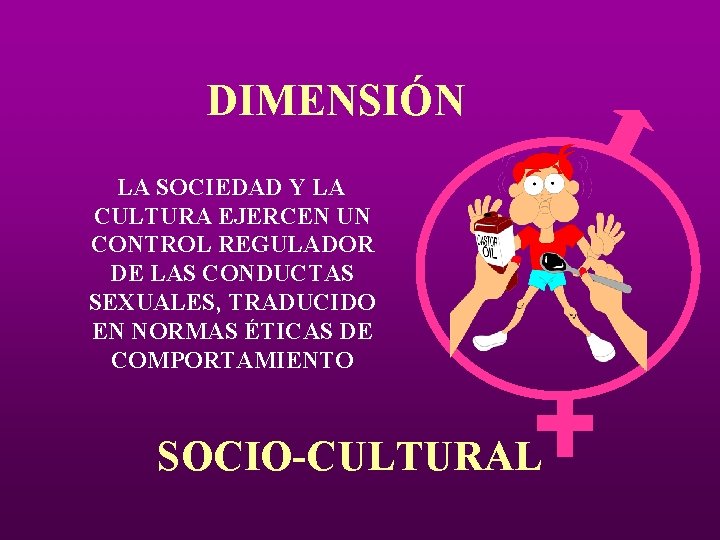 DIMENSIÓN LA SOCIEDAD Y LA CULTURA EJERCEN UN CONTROL REGULADOR DE LAS CONDUCTAS SEXUALES, DIMENSIÓN LA SOCIEDAD Y LA CULTURA EJERCEN UN CONTROL REGULADOR DE LAS CONDUCTAS SEXUALES,