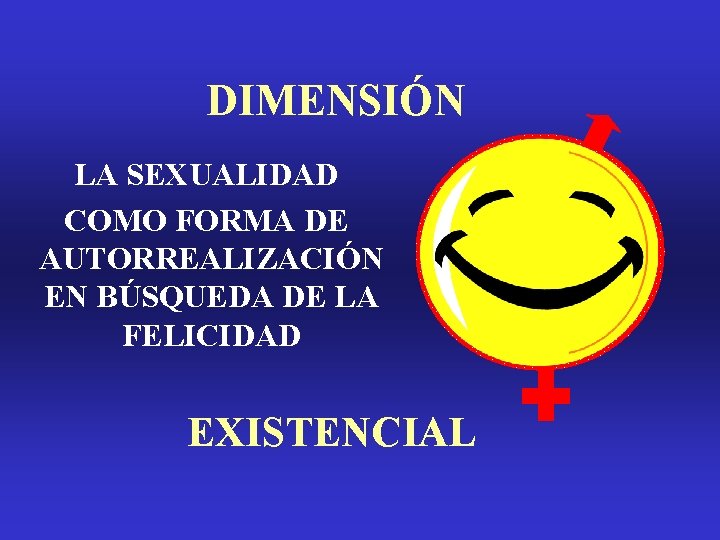 DIMENSIÓN LA SEXUALIDAD COMO FORMA DE AUTORREALIZACIÓN EN BÚSQUEDA DE LA FELICIDAD EXISTENCIAL DIMENSIÓN LA SEXUALIDAD COMO FORMA DE AUTORREALIZACIÓN EN BÚSQUEDA DE LA FELICIDAD EXISTENCIAL