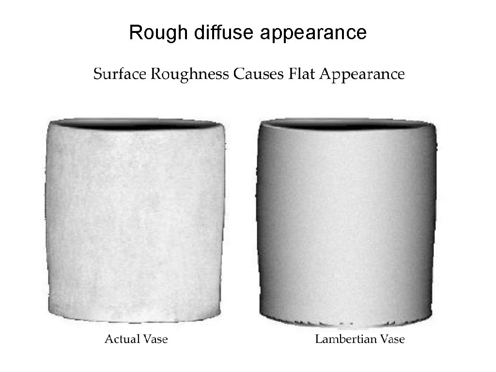 Rough diffuse appearance 