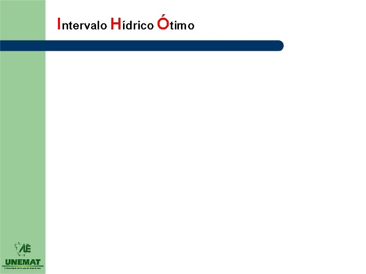 Intervalo Hídrico Ótimo 