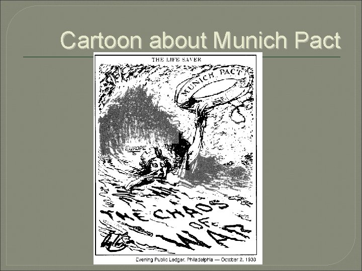Cartoon about Munich Pact 