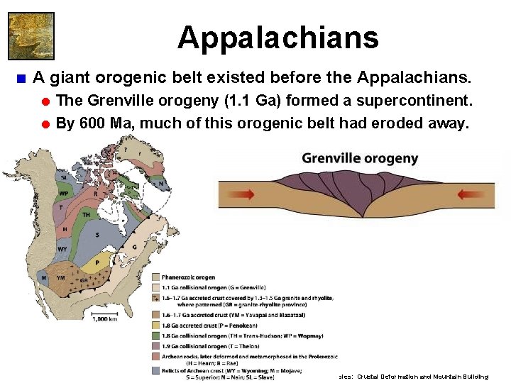 Appalachians < A giant orogenic belt existed before the Appalachians. = The Grenville orogeny
