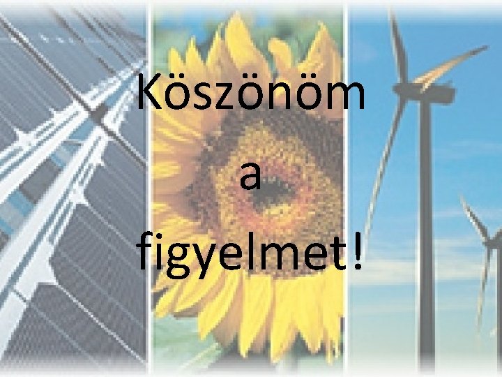 Köszönöm a figyelmet! 